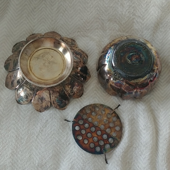 Vintage Leonard silver plated lotus flower frog - Picture 4 of 7